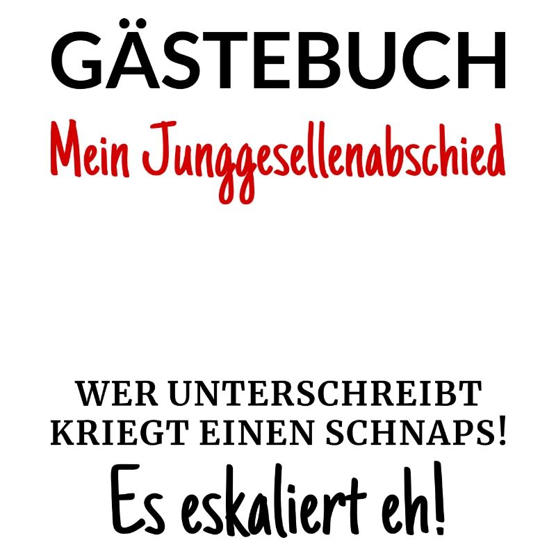 Junggesellenabschied Gästebuch