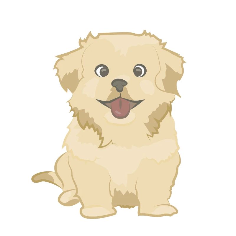 Chien mignon comme illustration