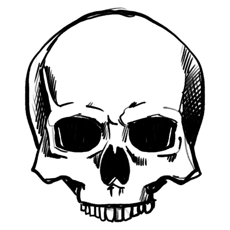 Skull - Bleistift-Zeichnung