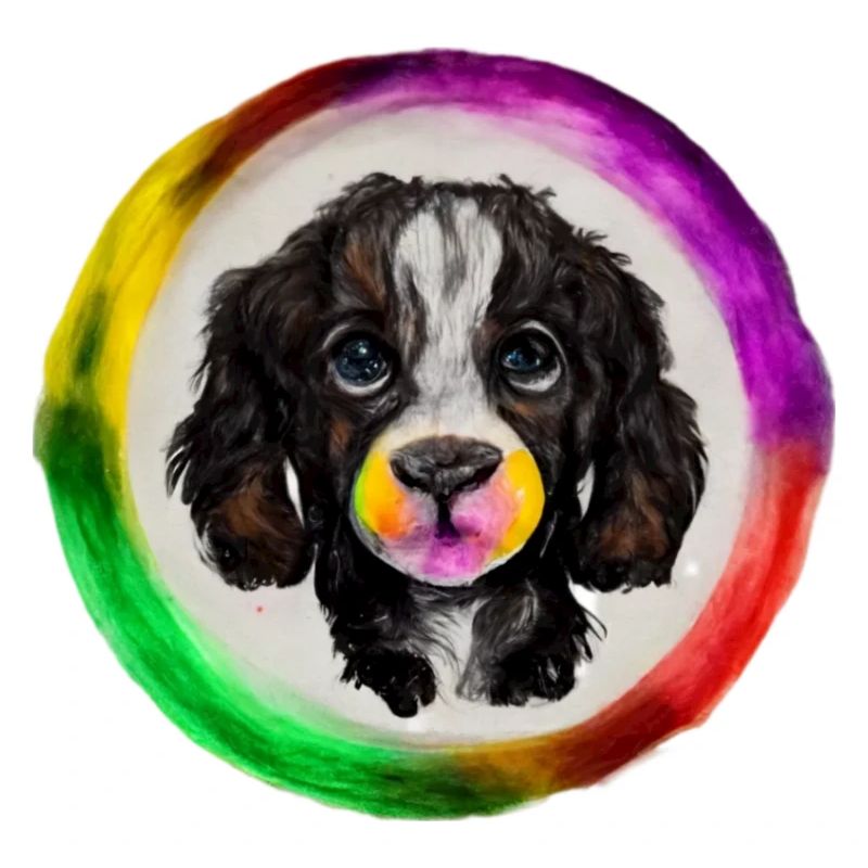 Regenbogen Hund Cocker Spaniel