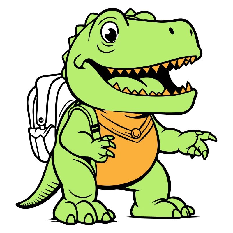 Trex mit Rucksack