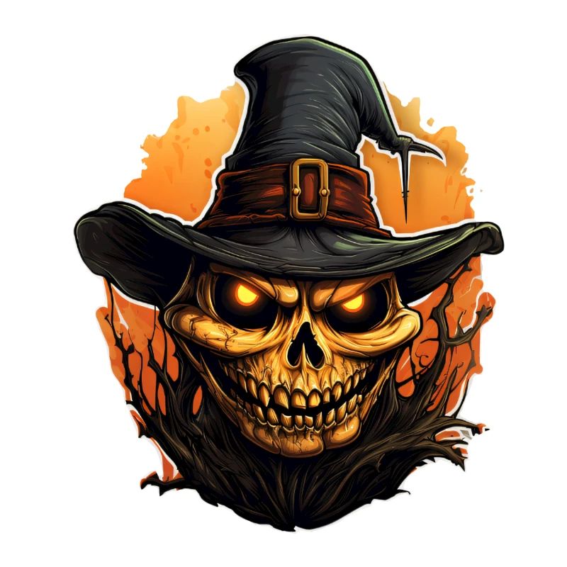 Sorcier crâne d’Halloween