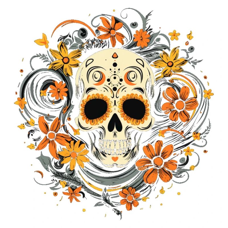 Fleurs de crâne éthérées