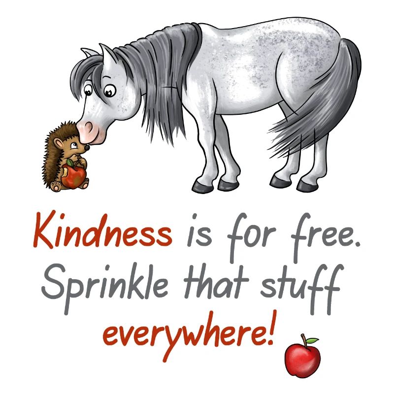 Pony und Igel Freundschaft Apfel Geschenk