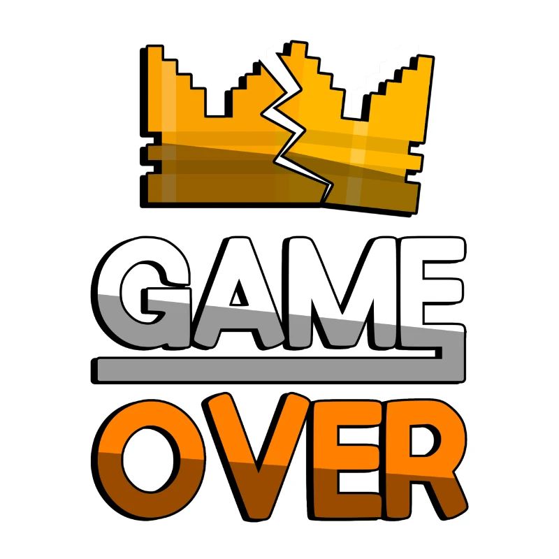 GAME OVER (Orange) + King Crown - Gaming