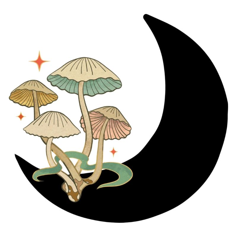 Restez trippy | Impression Champignon-Lune