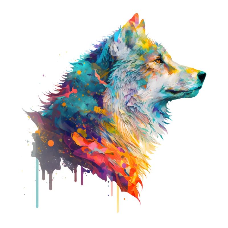 Aquarelle Loup