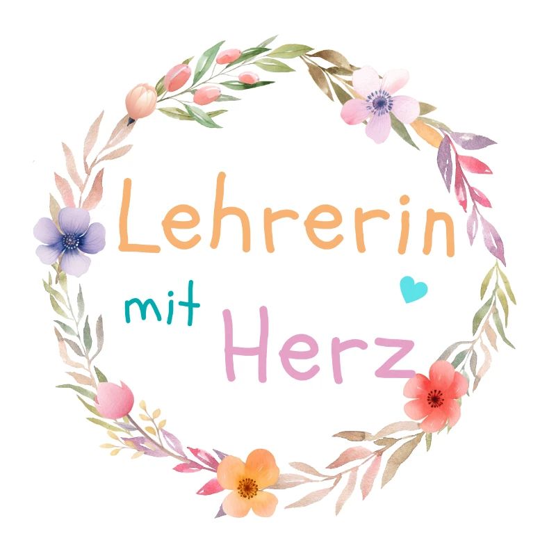 Lehrerin mit Herz - personalisierbar
