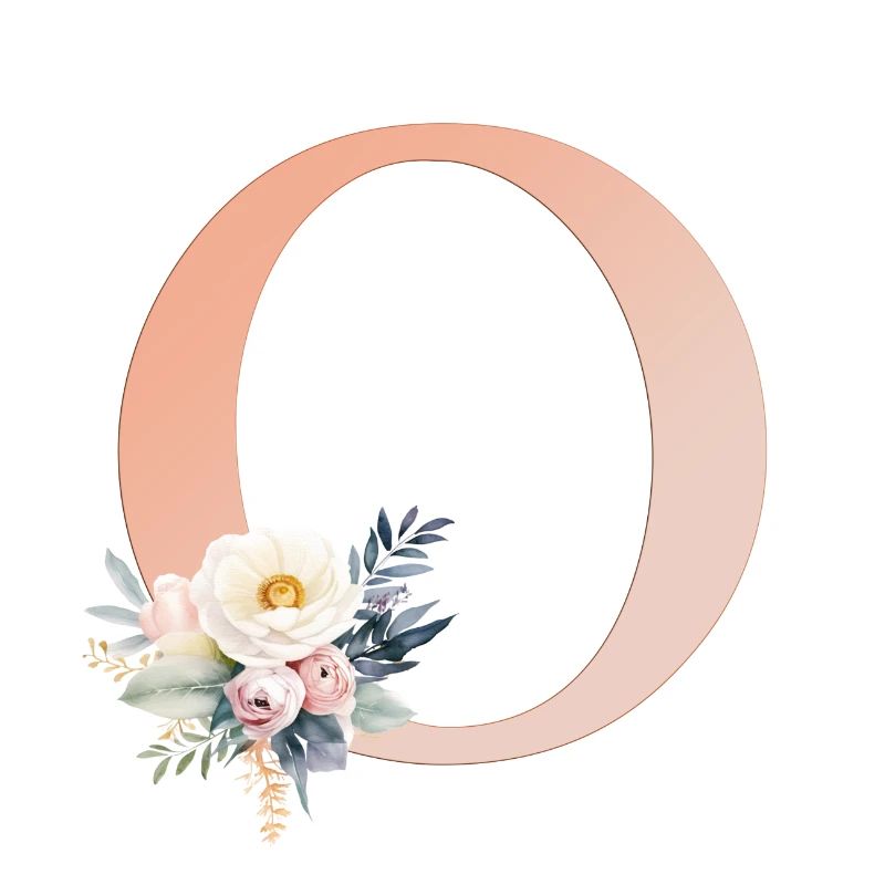 O Monogramme, Floral, Boho