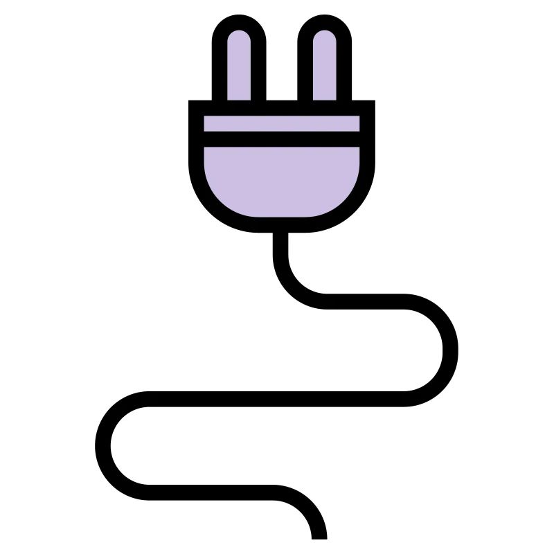 Power cable, plug