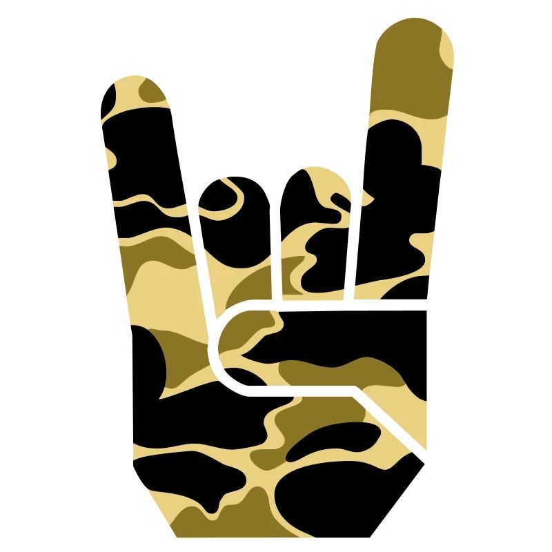 camou rock hand