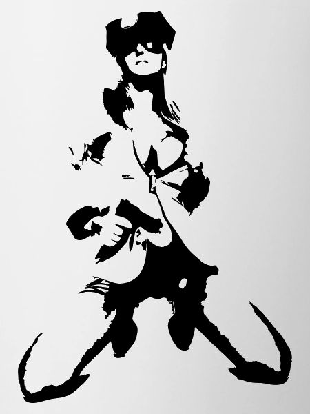 Frau mit Waffe