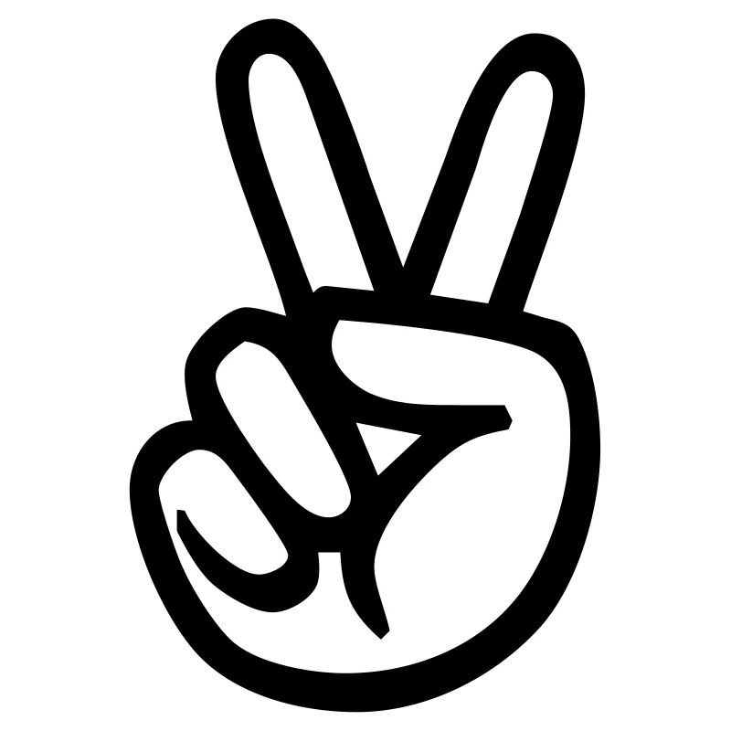 icon peace hand sign