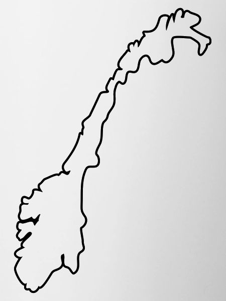 norway map silhouette