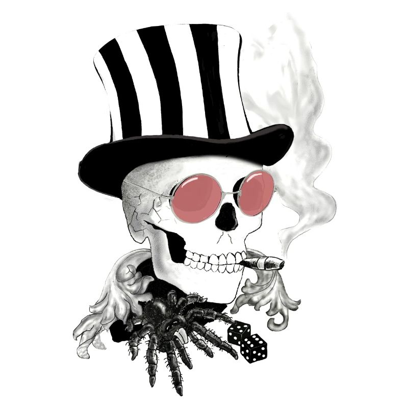 Skull mit rosa Sonnenbrille