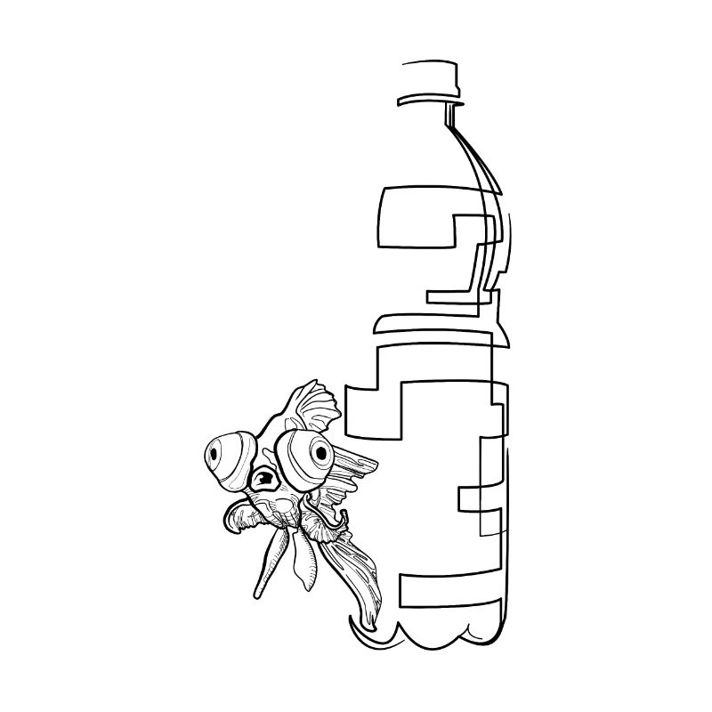 fish and bottle