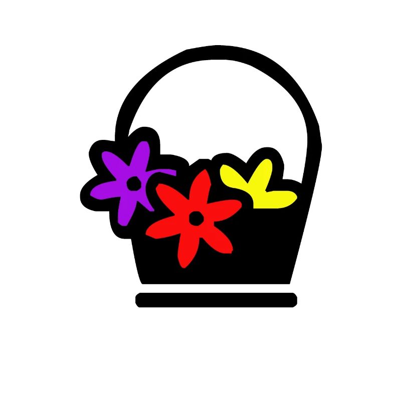 Blumen Korb Blüten Garten Geschenk