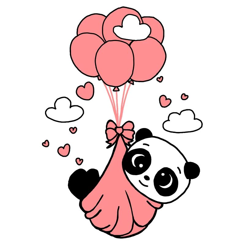 Panda cub in the clouds