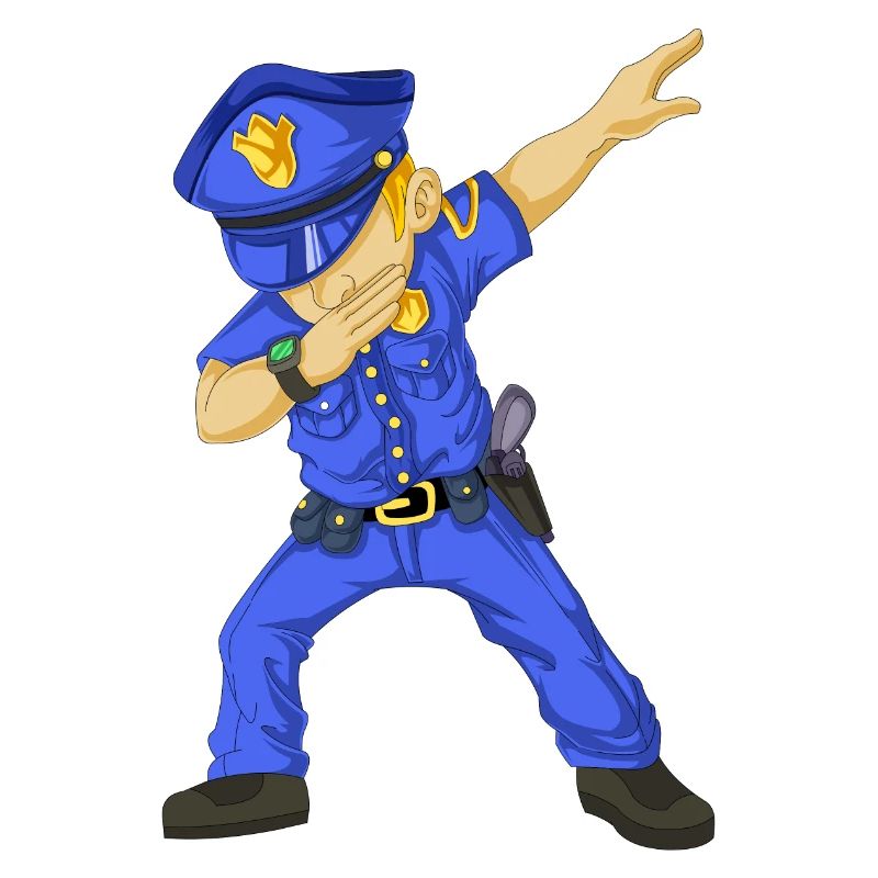 Polizei abtupfen