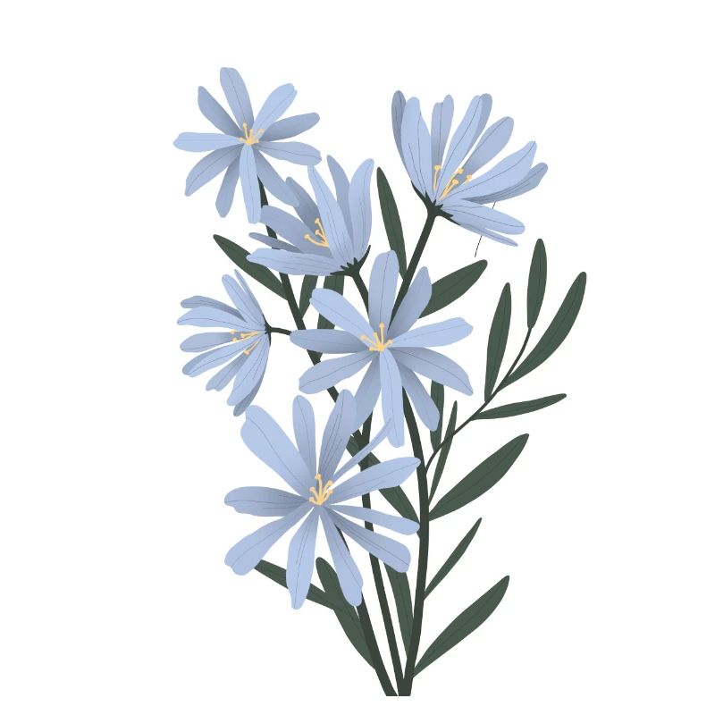 Fleurs bleues