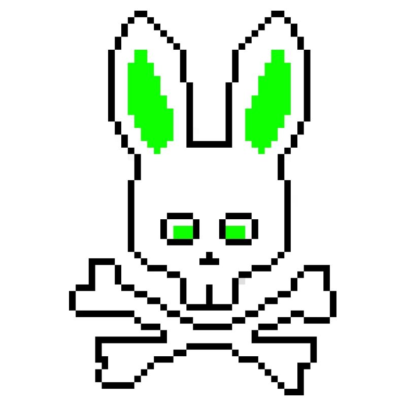 Crâne Lapin Vert