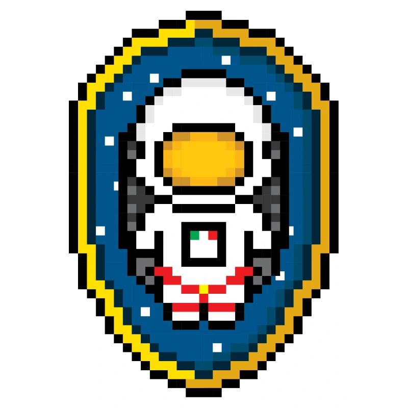 Astronaut Badge (Pixel art/Space Badge)