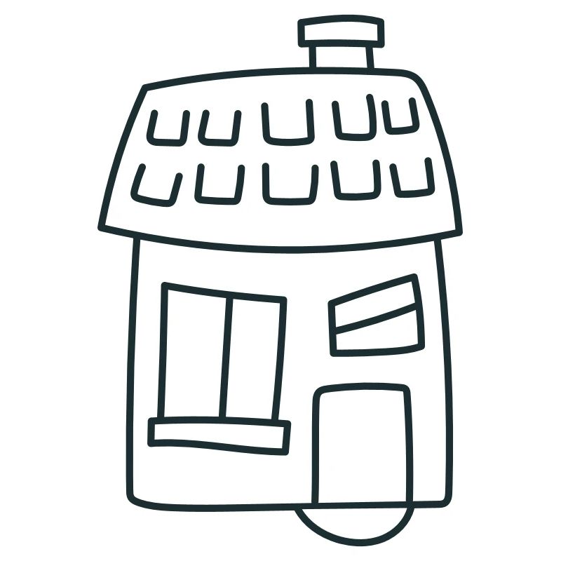 Cozy cute irregular house
