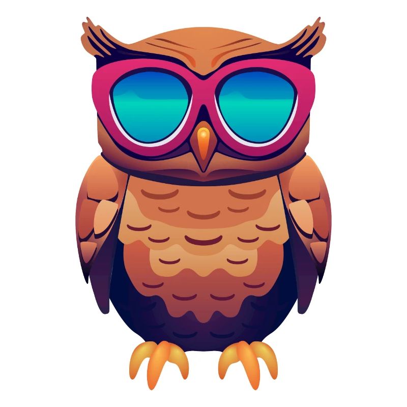 coole Eule mit Sonnenbrille