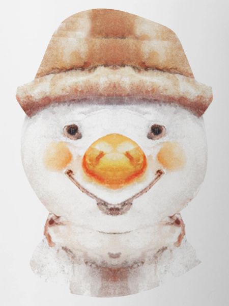 Cheerful snowman face