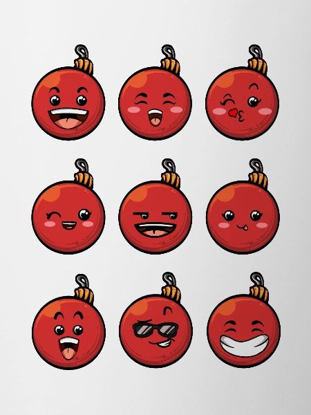 9 Weihnachtskugeln #1/10 Rot