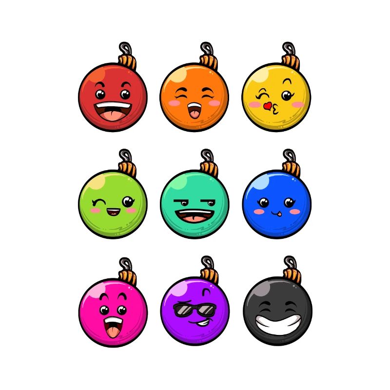 9 boules de Noël #10/10 colorées