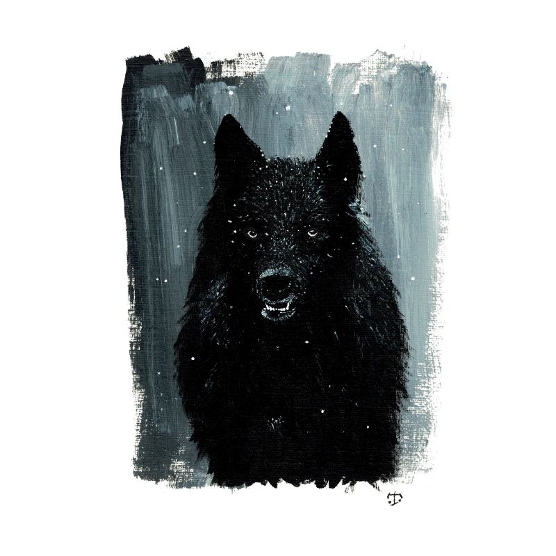 Wolf painting