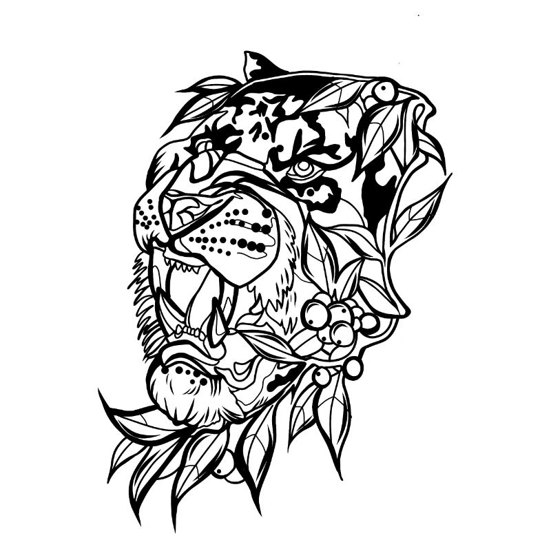 Tiger Head // Illustration