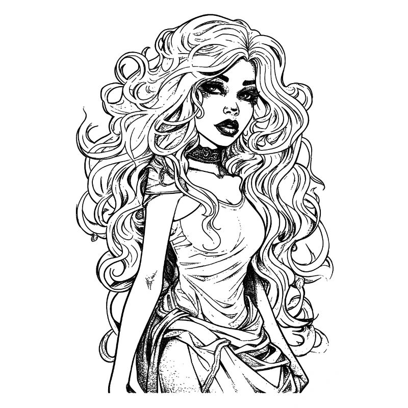 Dame en noir