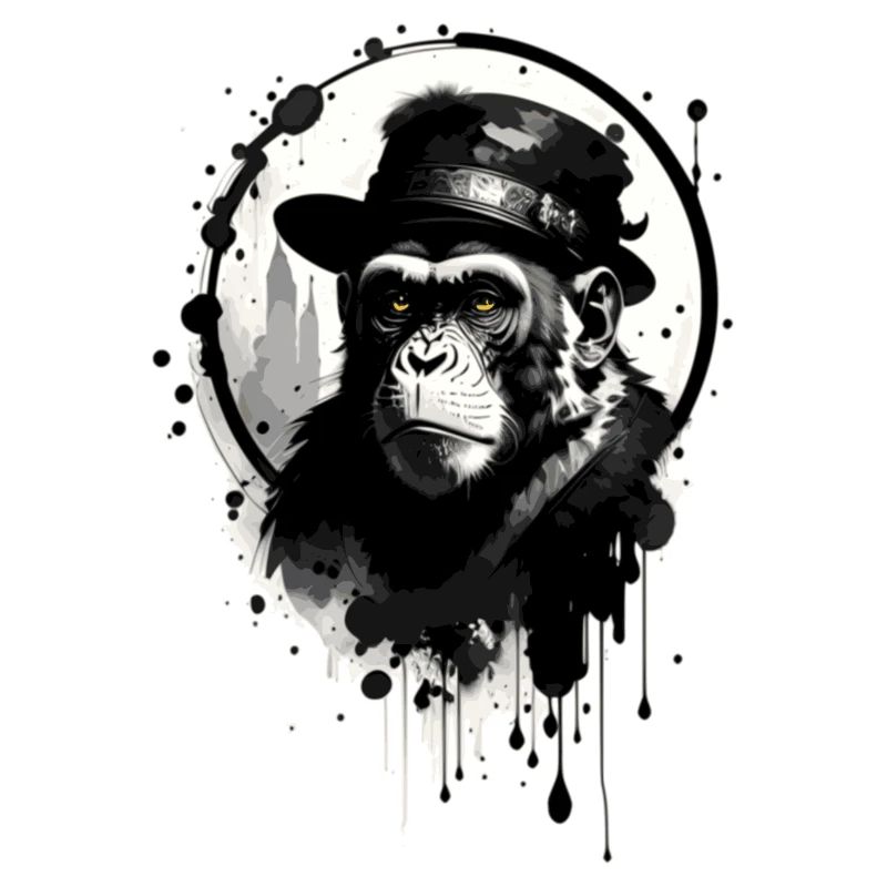 Affe mit Hut