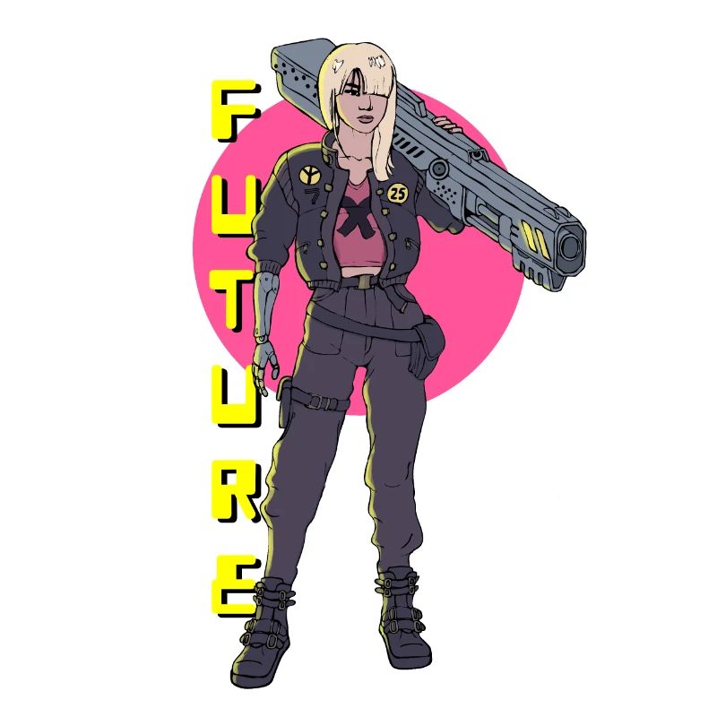 Fille Cyberpunk