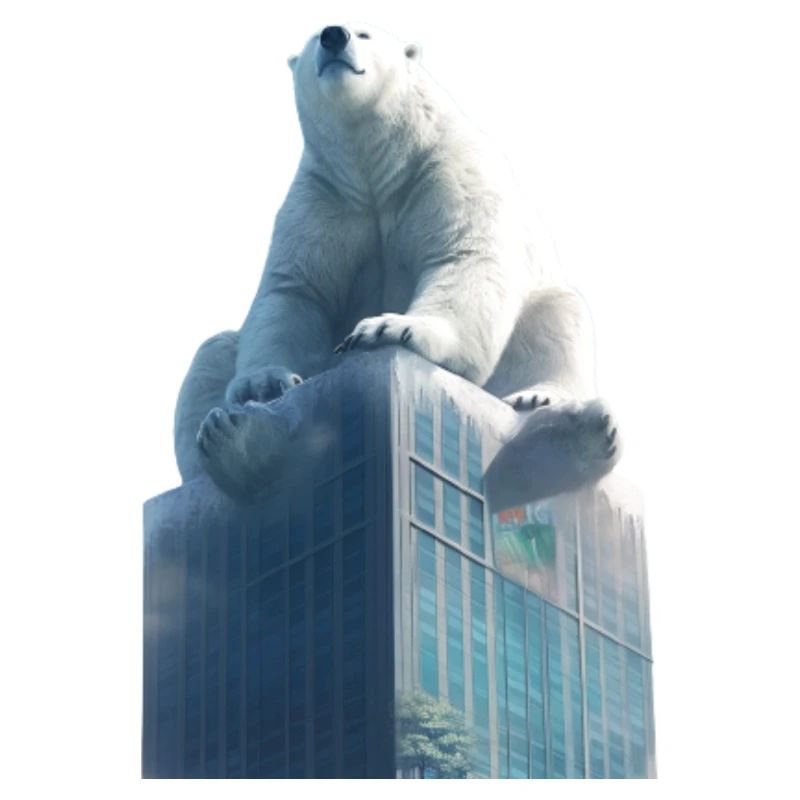 Der Eisbär auf dem Dach