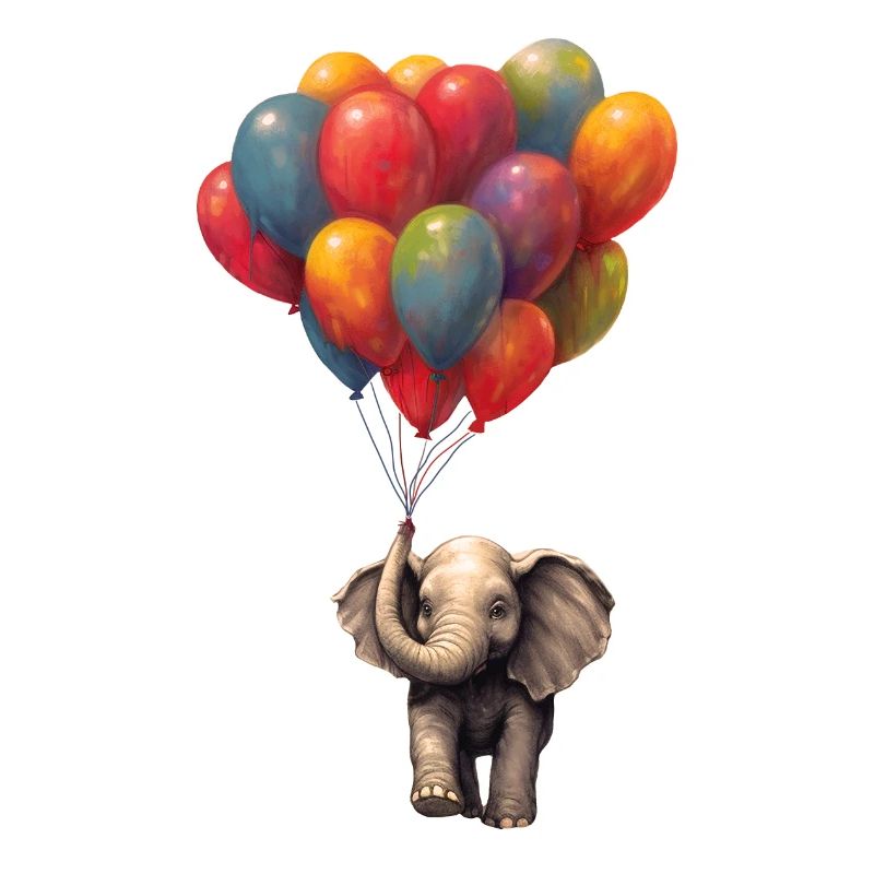 Elephant with balloon