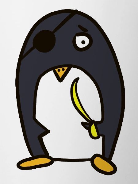 Pirate - funny penguin