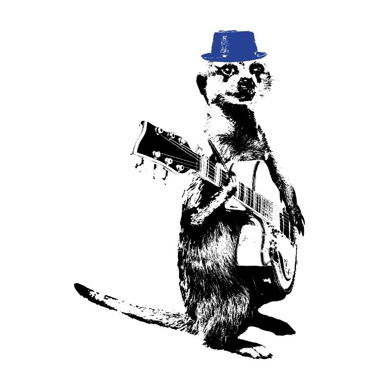 Suricate Guitariste Blue Hat