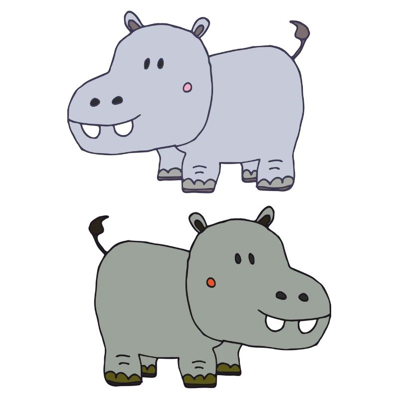 Hippopotames Double 2