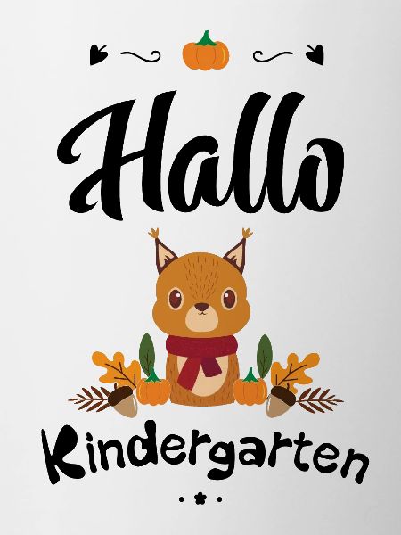 süßes Eichhörnchen Design mit Herbstmotiven