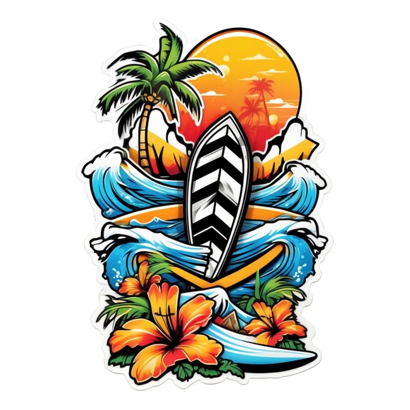 surf plage palmier soleil vacances