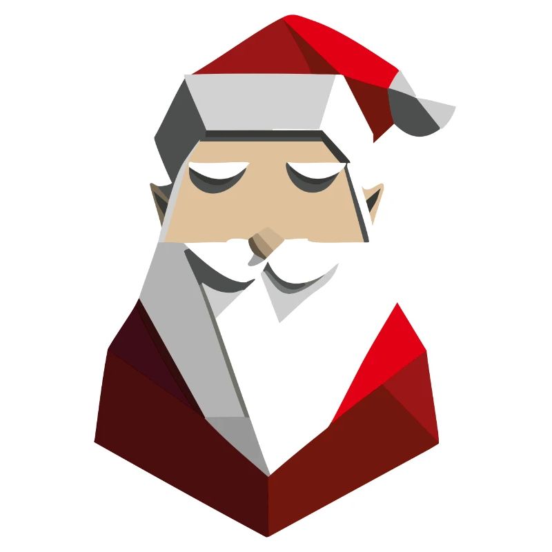 Geometrischer Weihnachtsmann