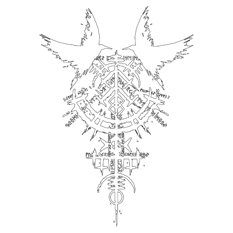 Wikinger Design Raben Odins Hugin und Munin