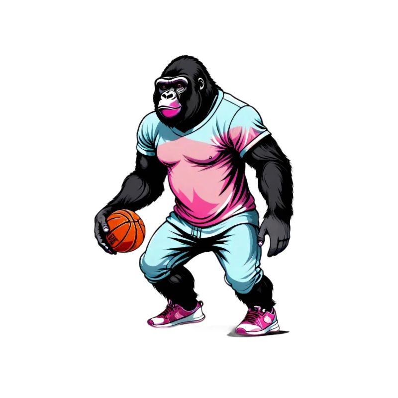 Gorilla Plays Basketball