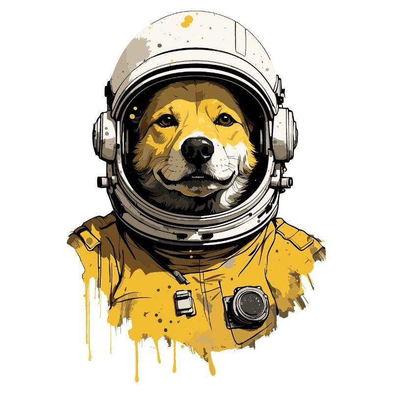 Dog Cool Astronaut Space Space Technology