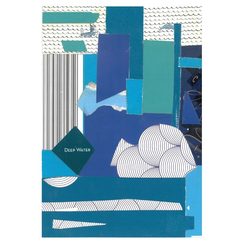 Collage bleu