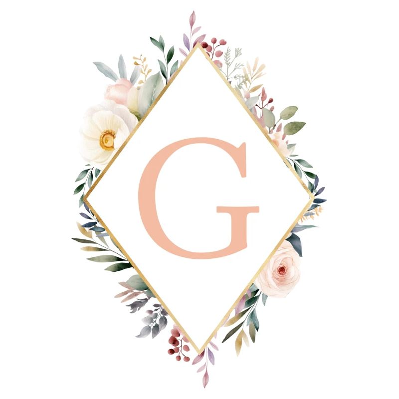 G Monogramme, Floral, Boho