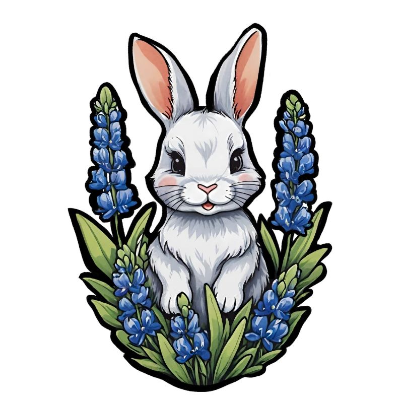 Bunny Rabbit Bluebonnets